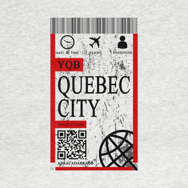 Quebec city flight ticket boarding pass abstract by 